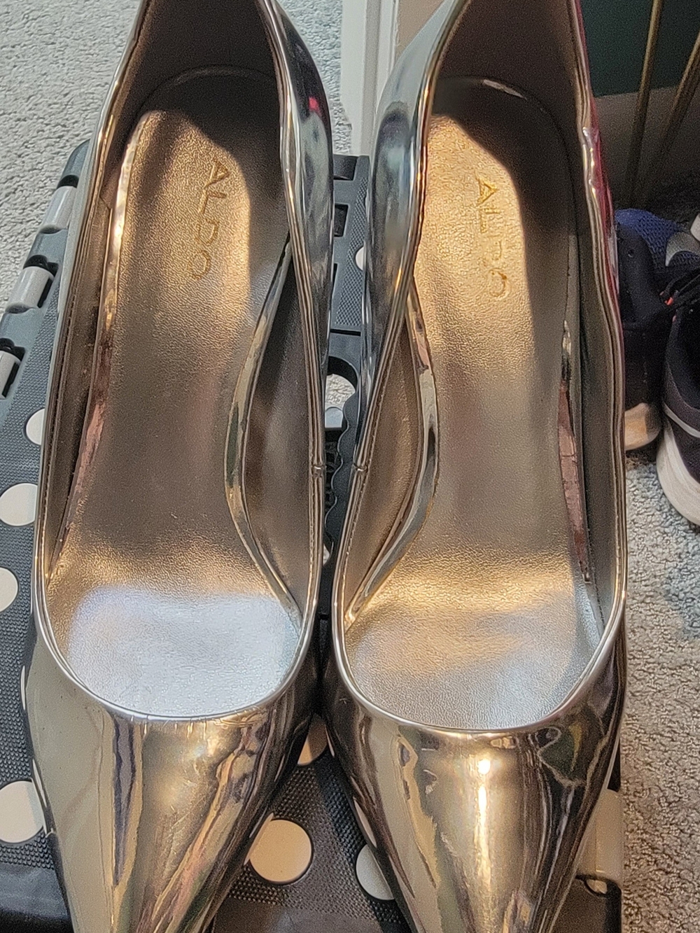 ALDO Silver Pointed-Toe High Heels